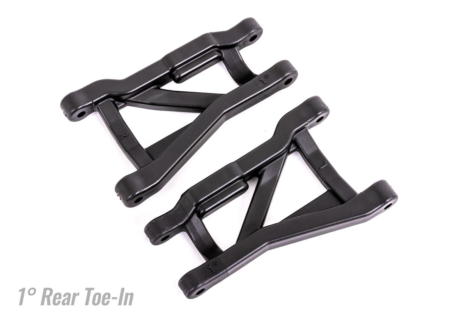 Traxxas Suspension arms black rear (left & right) heavy duty 1° toe angle (2)
