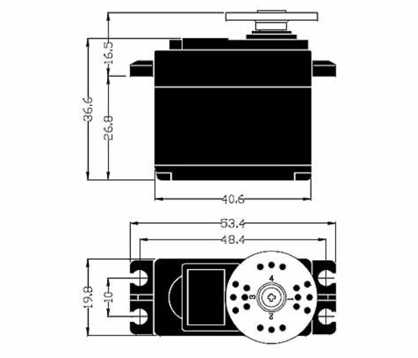 Hitec HSR-1425CR Continuous Rotation Robot Servo