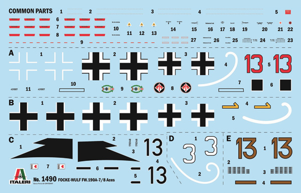 Italeri Focke-Wulf FW 190 A-7/A8 ACES 1/72