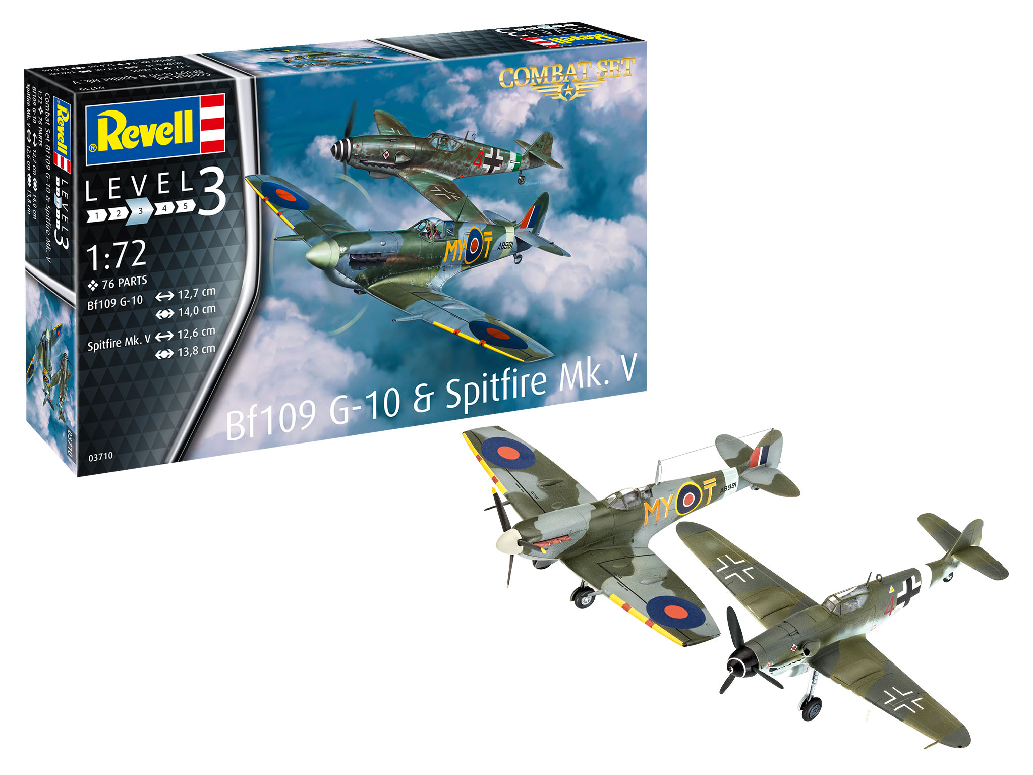 Revell Combat Set Bf109 G-10 & Spitfire Mk.V 1/72