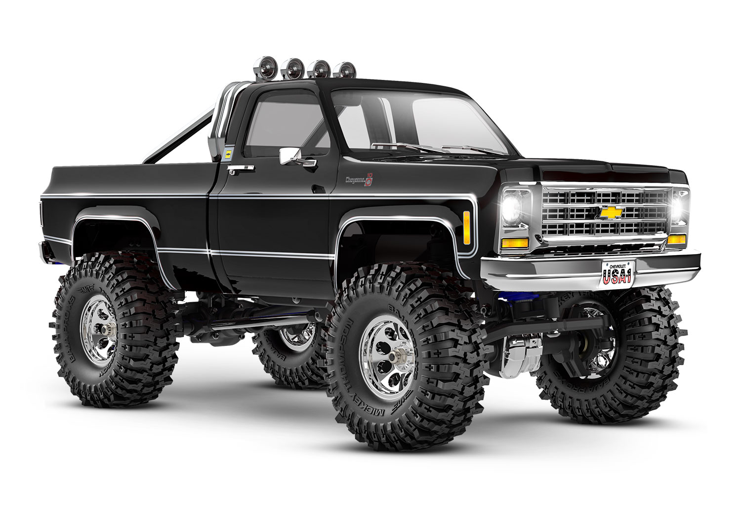 Traxxas TRX-4M High Trail 1979 Chevrolet K10 Truck 4WD Electric Scale and Trail Crawler with TQ 1/18 Black