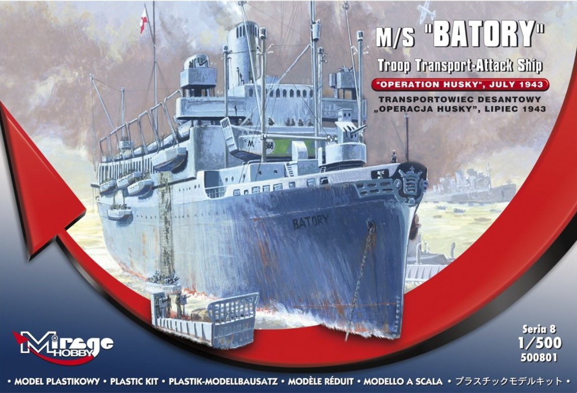 Mirage Hobby M/S Batory Transporter Attack Ship Operation Husky July 1943 1/500