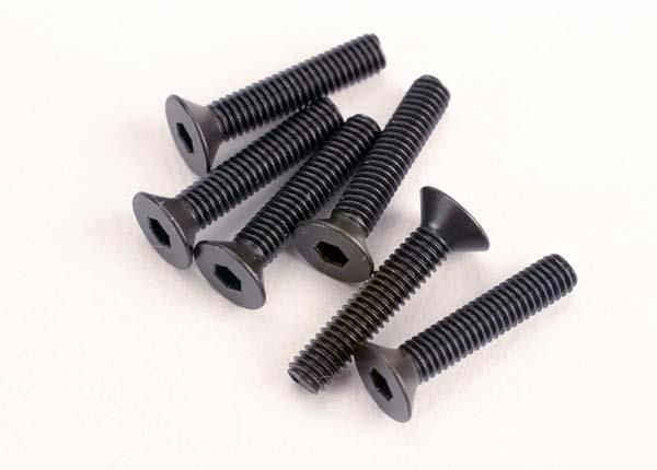 Traxxas Screws 3x15mm countersunk machine (6) (hex drive)
