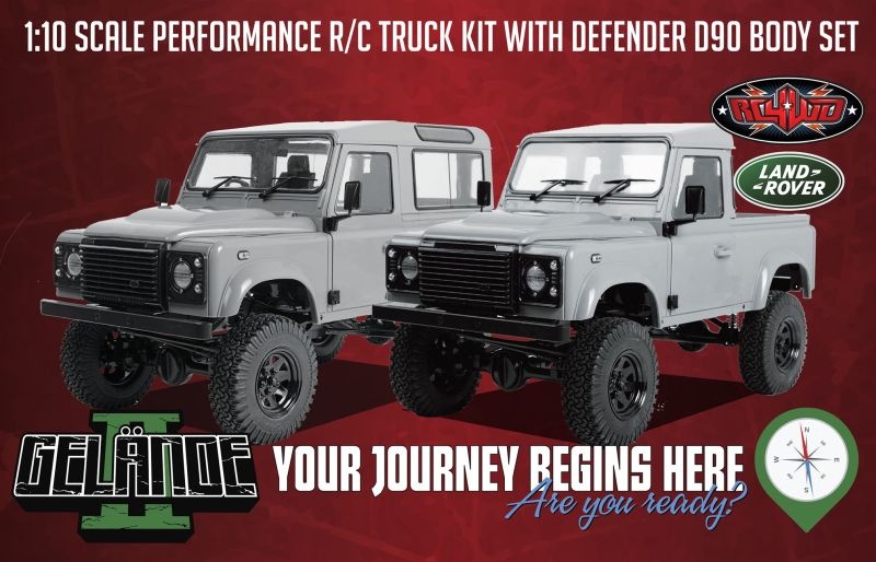 RC4WD Gelande II Truck Kit with 2015 Land Rover Defender D90 Body Set 1/10