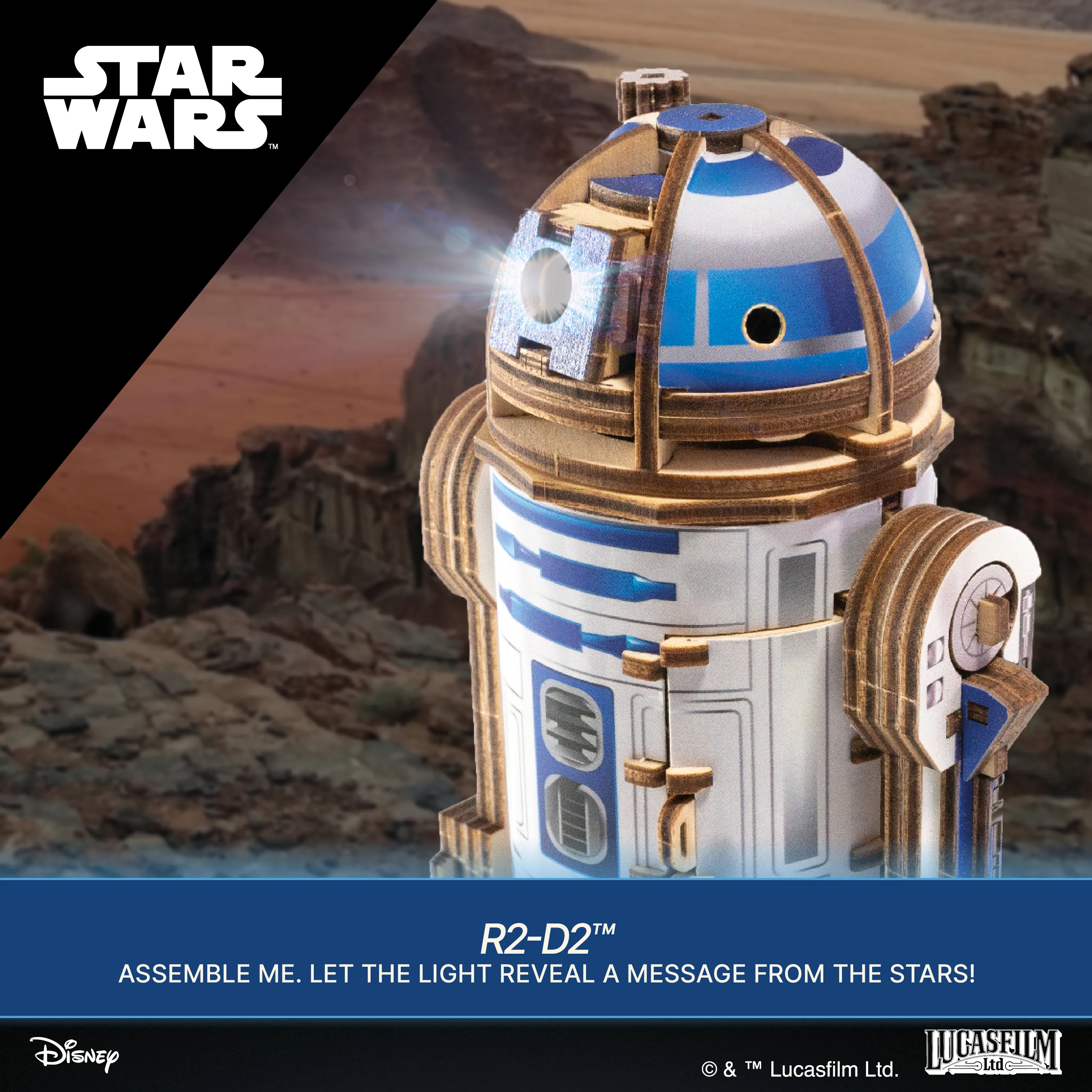 U-Gears R2-D2 Star Wars mechanisch houten bouwpakket