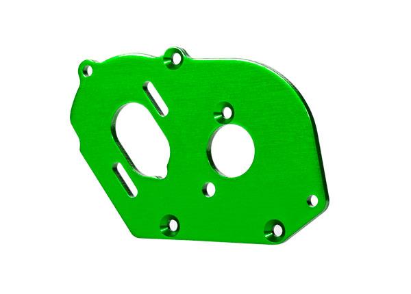Traxxas Plate motor green (4mm thick) (aluminum)/ 3x10mm CS with split and flat washer (2)