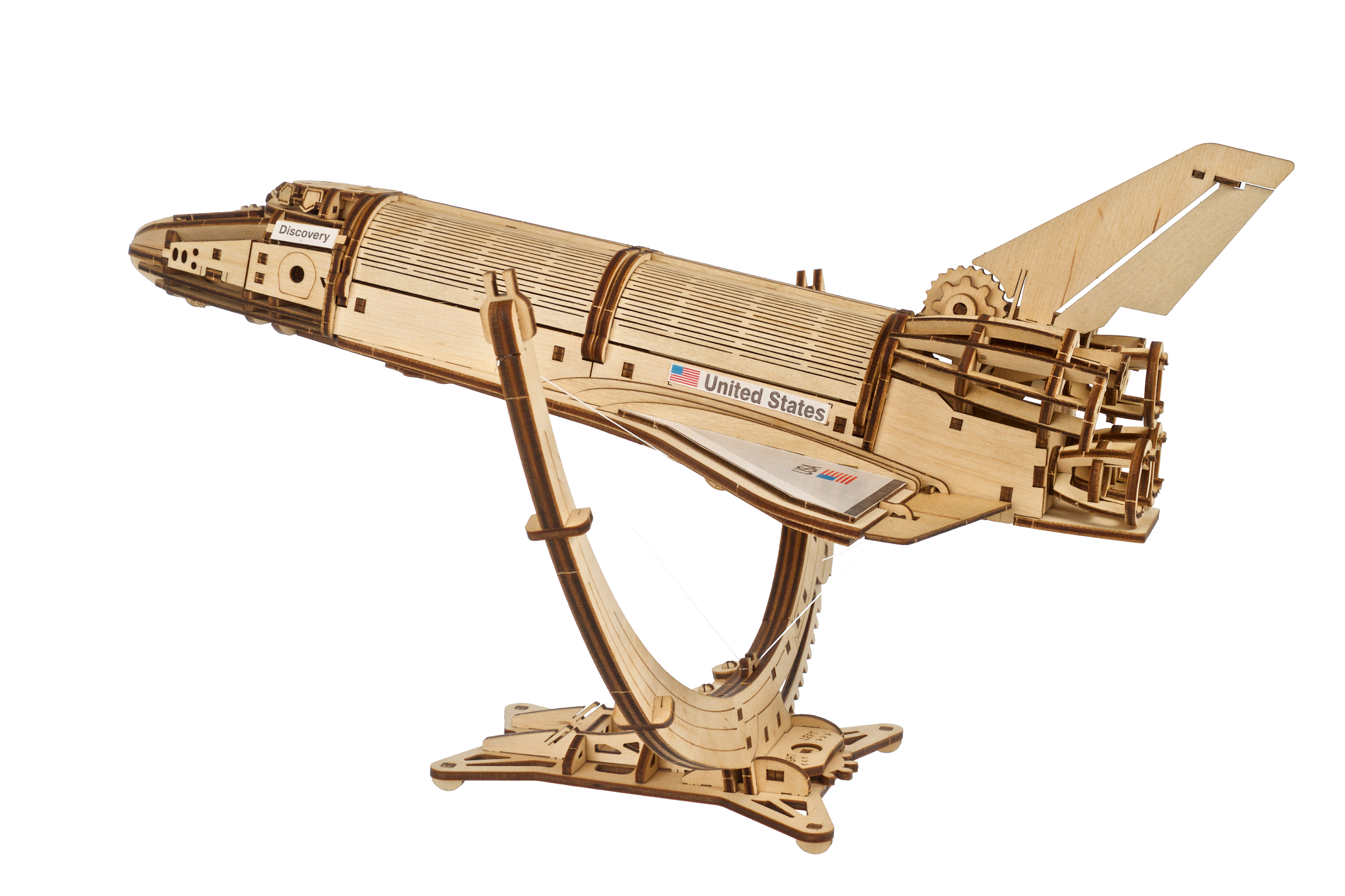 U-Gears NASA Spaceshuttle Discovery mechanisch houten bouwpakket