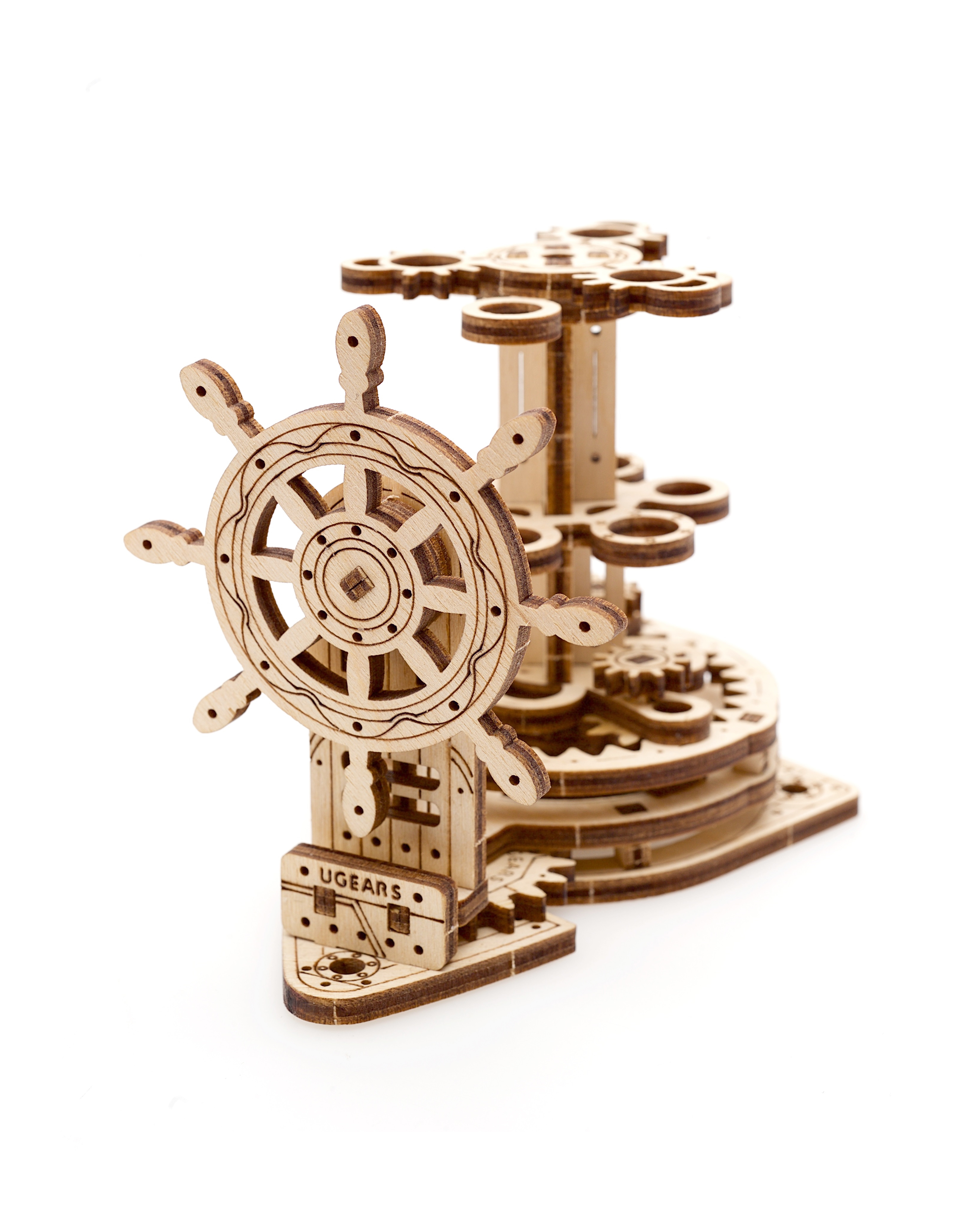 U-Gears Wheel Organizer / Penhouder Kapitein mechanisch houten bouwpakket