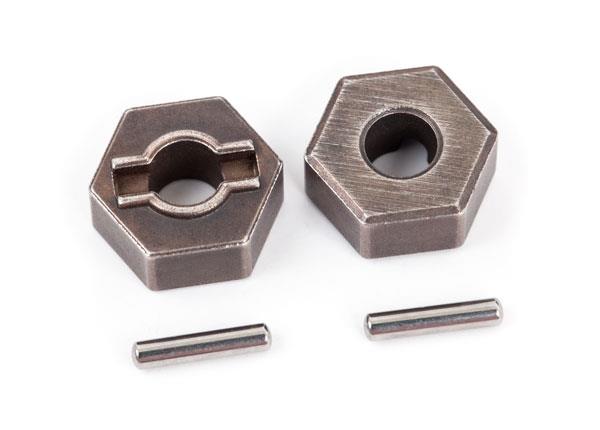 Traxxas Wheel hubs hex (steel) (4)/ axle pins (4)