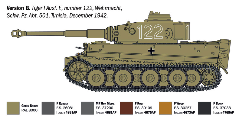 Italeri Pz. Kpfw VI Tiger I Ausf. H (tp) 1/35