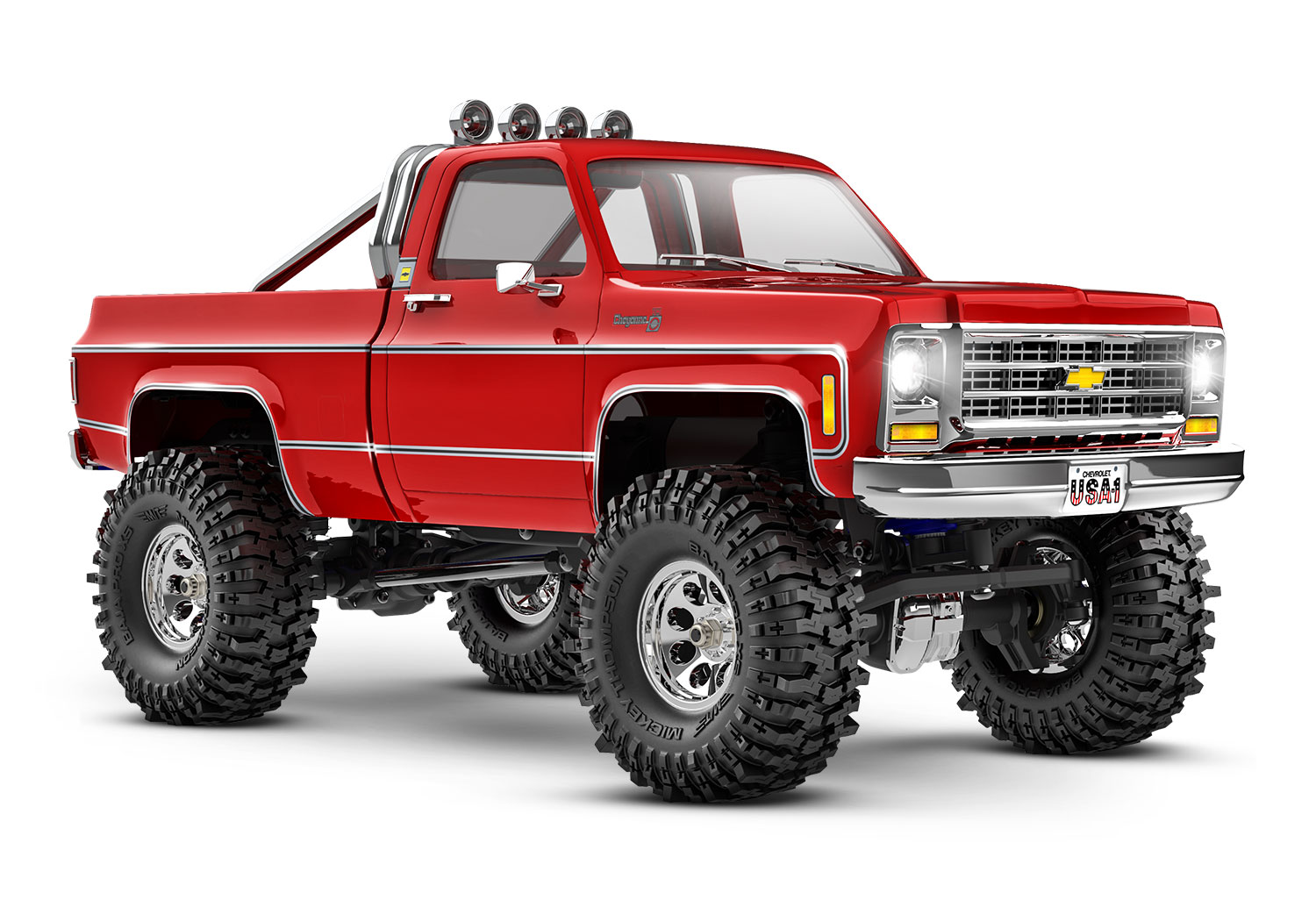 Traxxas TRX-4M High Trail 1979 Chevrolet K10 Truck 4WD Electric Scale and Trail Crawler with TQ 1/18 Red