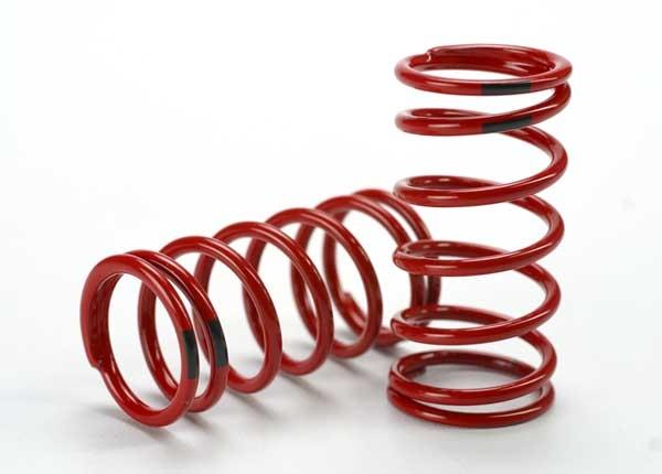 Traxxas Spring shock (red) (GTR) (4.4 rate black) (1 pair)