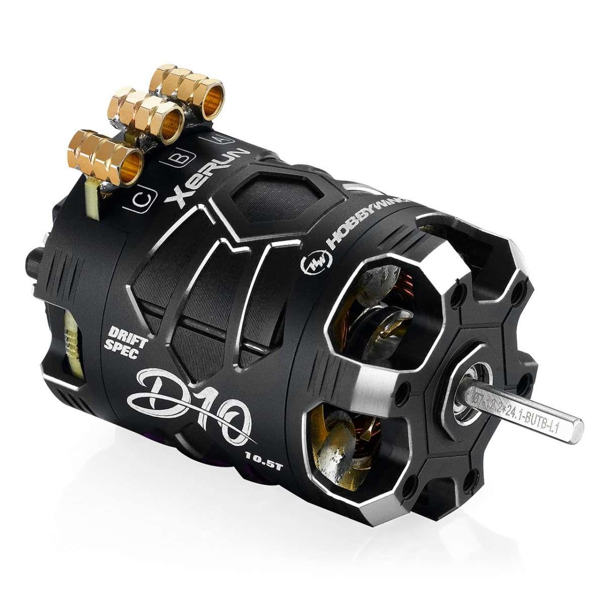 Hobbywing Xerun D10 Brushless Drift Motor 10.5T Black