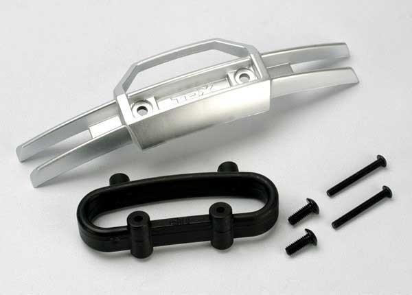 Traxxas Bumper, front/ bumper mount, front/ 4x10mm BCS (2)/ 3x25mm BCS (2)