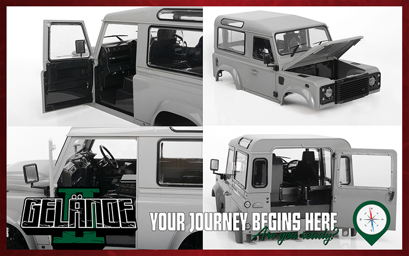RC4WD Gelande II Truck Kit with 2015 Land Rover Defender D90 Body Set 1/10