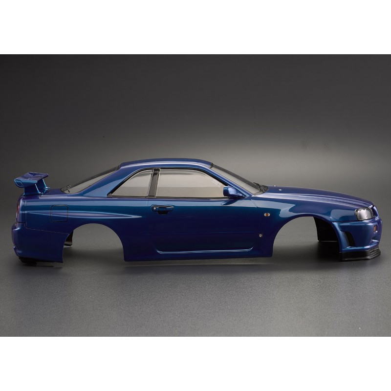 Killerbody Nissan Skyline R34 Finished Body 195mm 1/10 Blue
