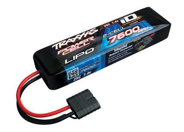Traxxas Power Cell LiPo Accu 7600mAh 7.4 Volt 2S 25C iD connector