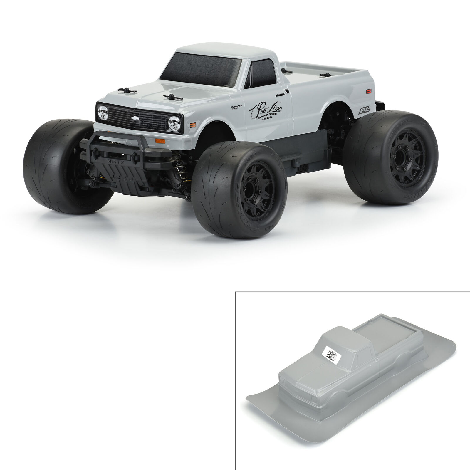 Proline 1972 Chevy C-10 Tough-Color (Stone Gray) Body 1/10