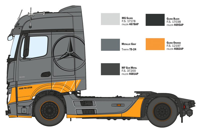 Italeri MB Actros MP4 Big Space Grand Prix Edition 1/24