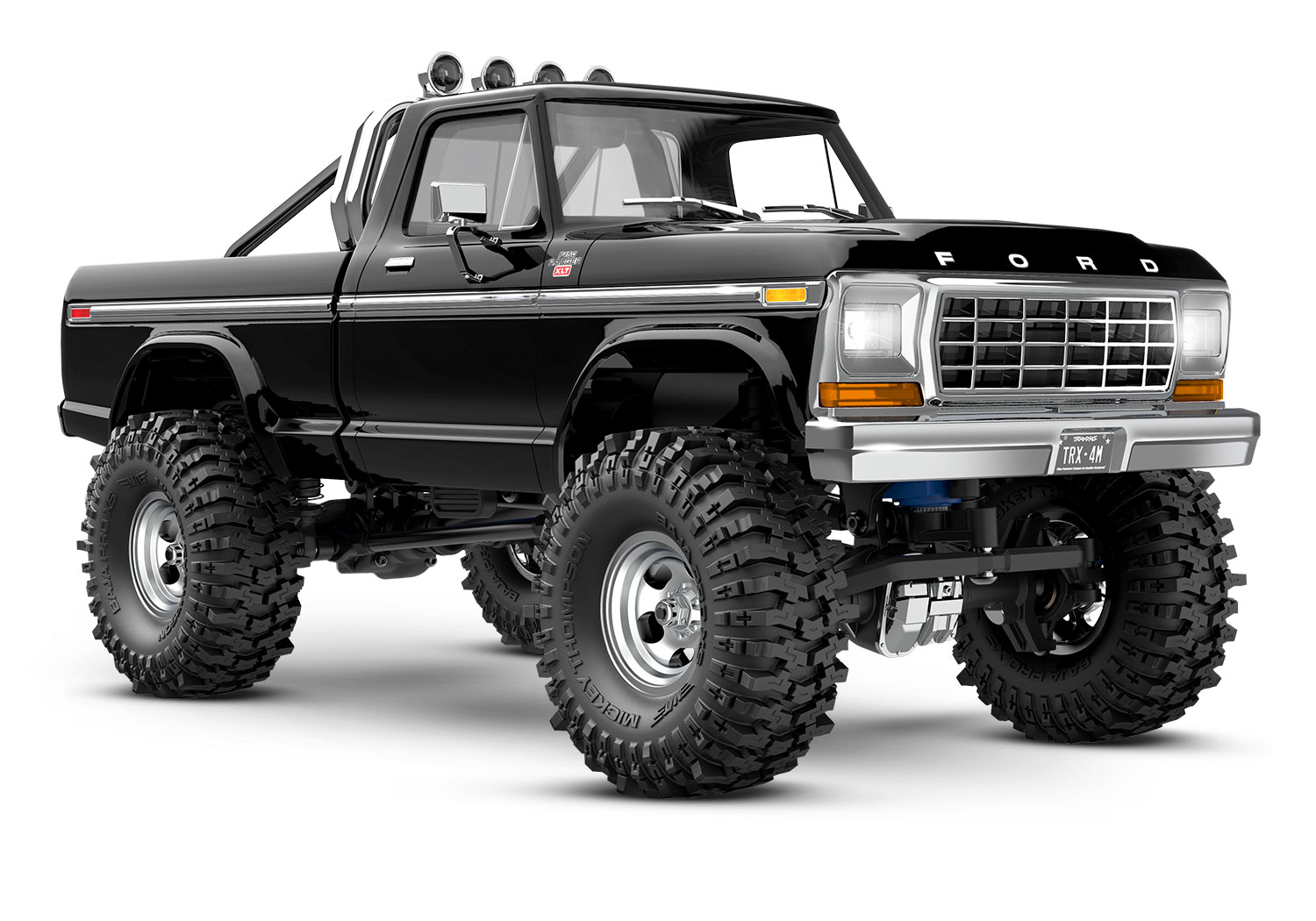 Traxxas TRX-4M High Trail Ford F-150 Ranger XLT Truck 4WD Electric Scale and Trail Crawler with TQ 1/18 Black