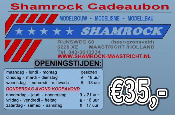 Shamrock Modelbouw Cadeaubon t.w.v. 35,- Euro