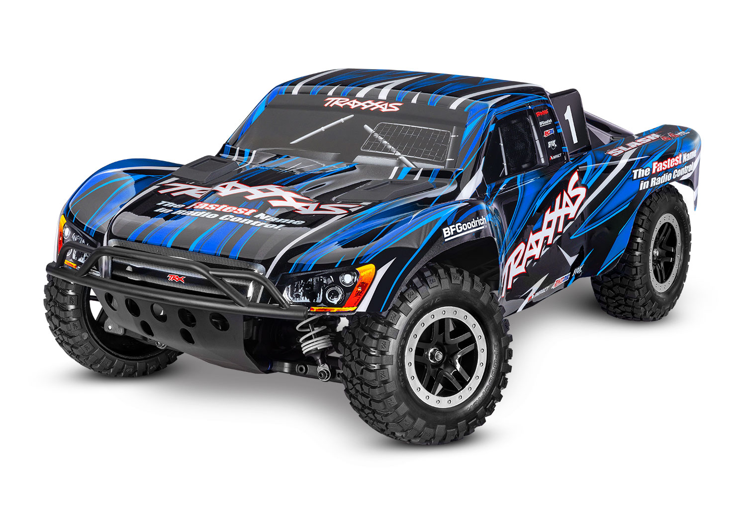 Traxxas Slash 4x4 VXL 2.4GHz TQi TSM RTR Short Course Truck Clipless HD BLUE