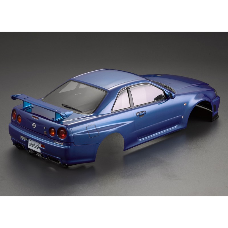 Killerbody Nissan Skyline R34 Finished Body 195mm 1/10 Blue