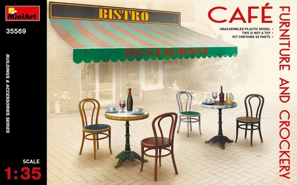 MiniArt Cafe Furniture and Crockery 1/35