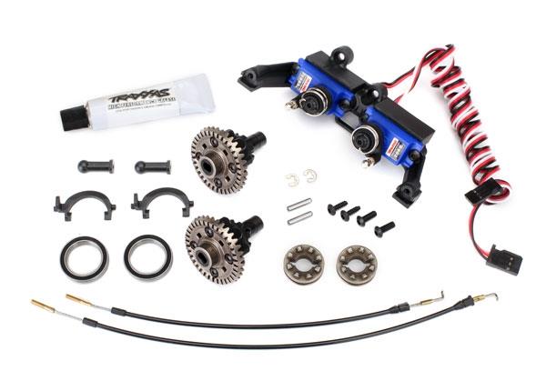 Traxxas Differential, locking, front and rear (assembled) (includes T-Lock cables and servos)