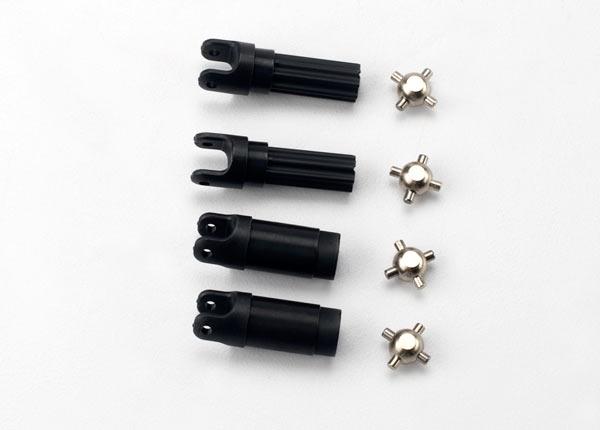 Traxxas Half shafts, left or right (1/16 Slash)(internal splined half shaft (2)/external splined half shaft) (2))/ metal u-joints (4)