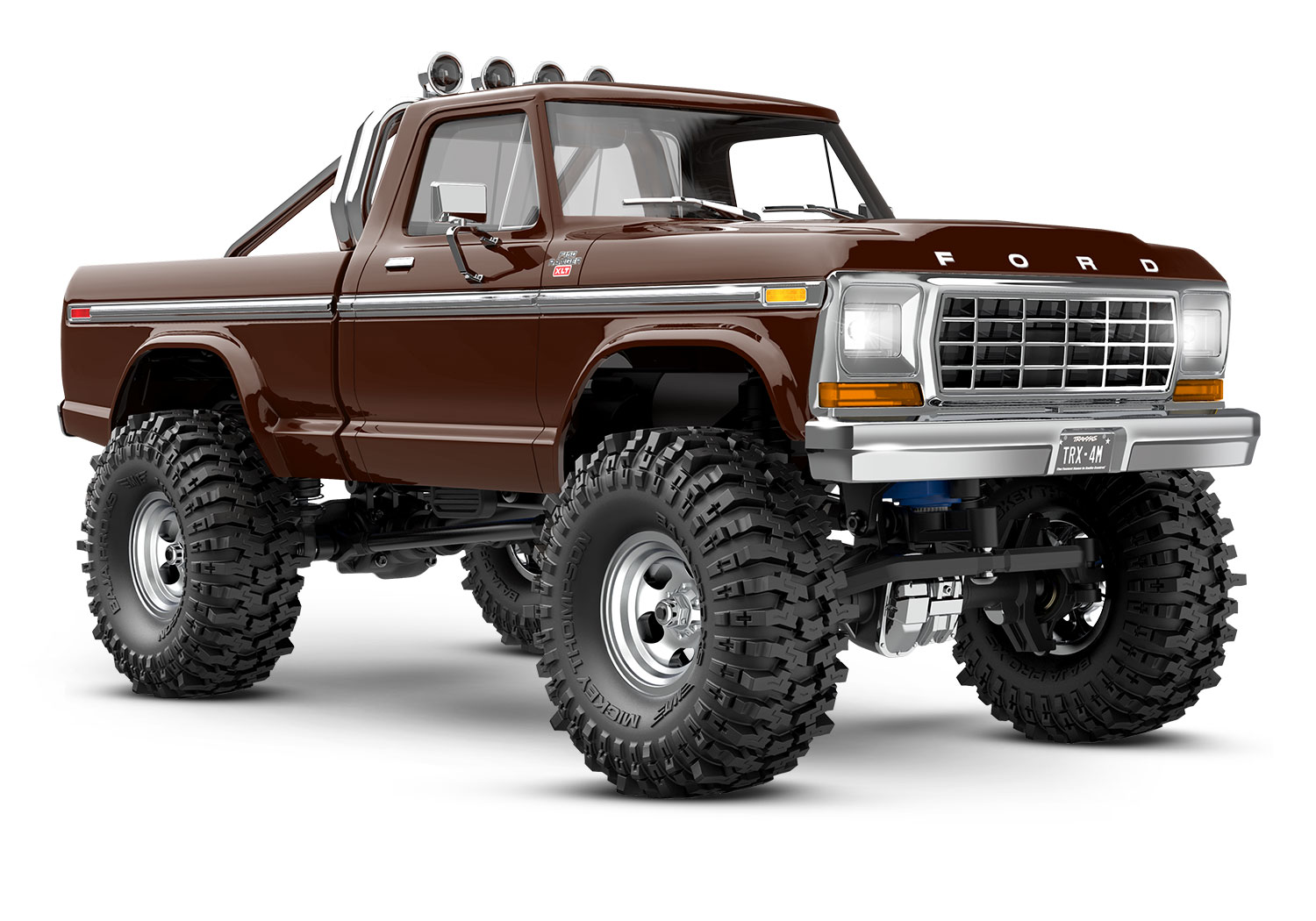 Traxxas TRX-4M High Trail Ford F-150 Ranger XLT Truck 4WD Electric Scale and Trail Crawler with TQ 1/18 Brown