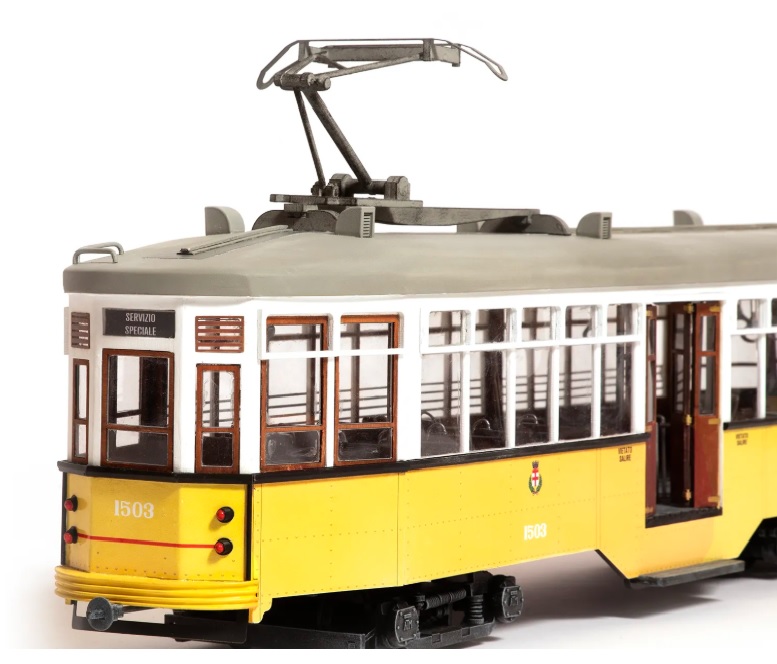 Occre Cablecar Milano Tramway Houten Bouwdoos 1/24