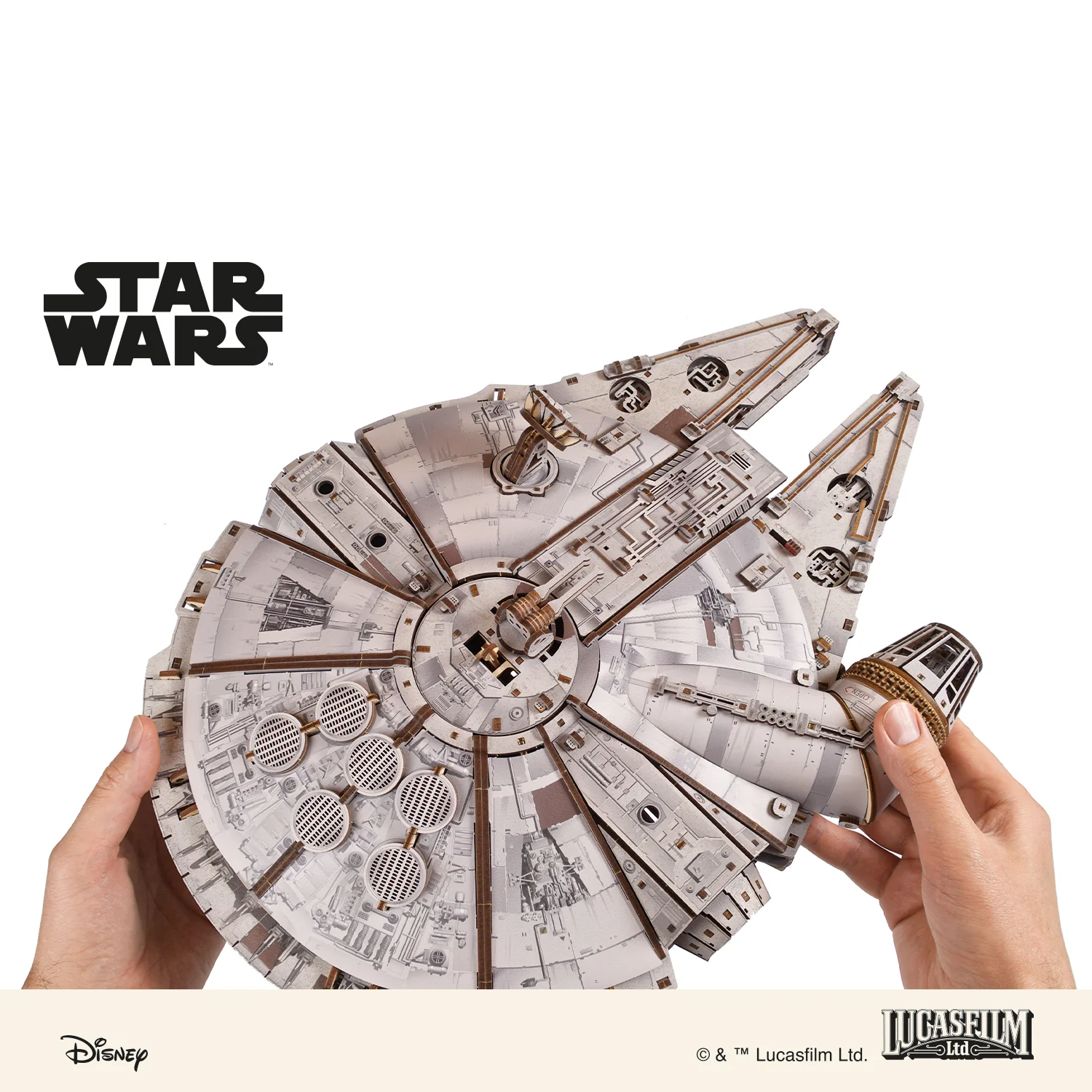 U-Gears Millennium Falcon Star Wars mechanisch houten bouwpakket