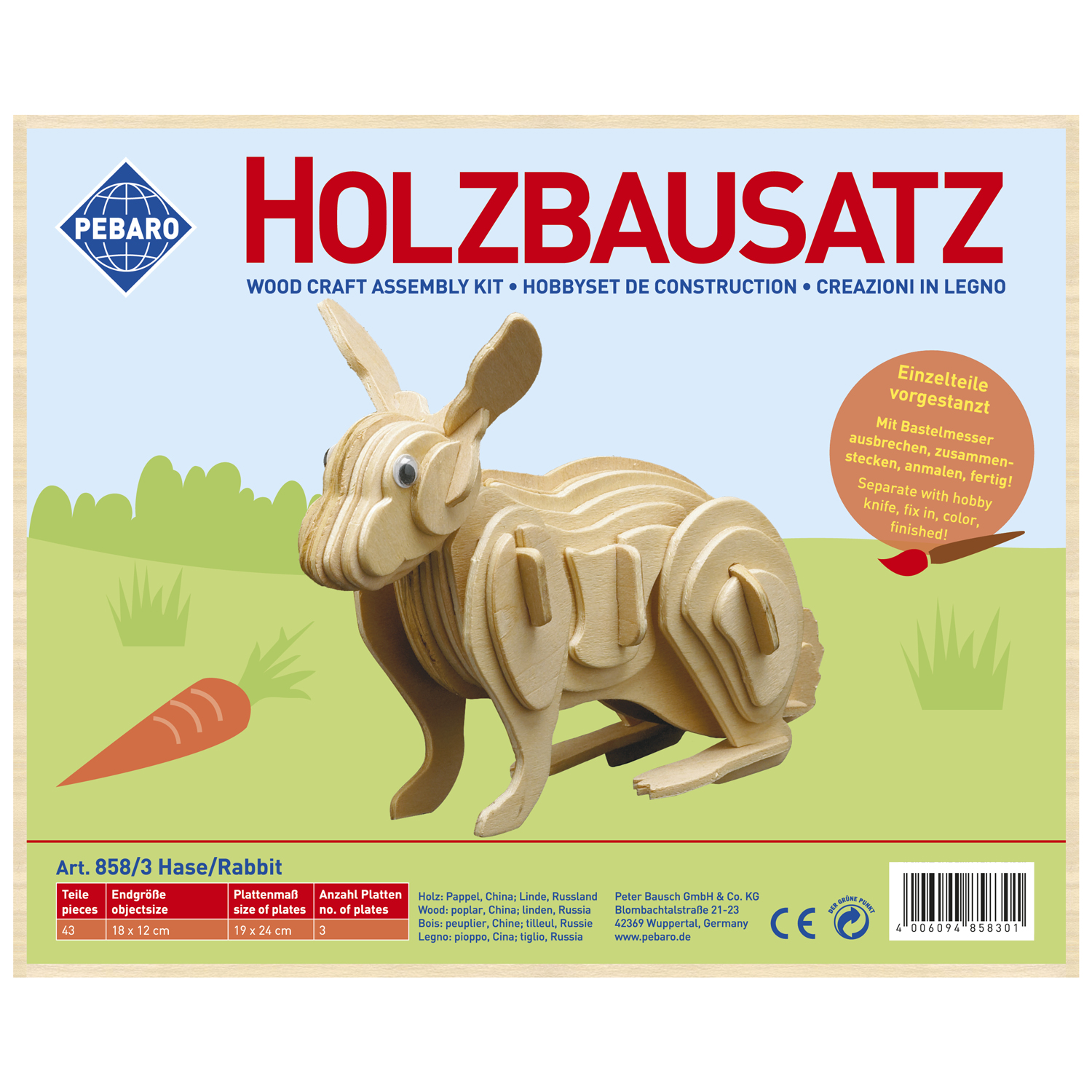 Pebaro Houten Bouwset Haas