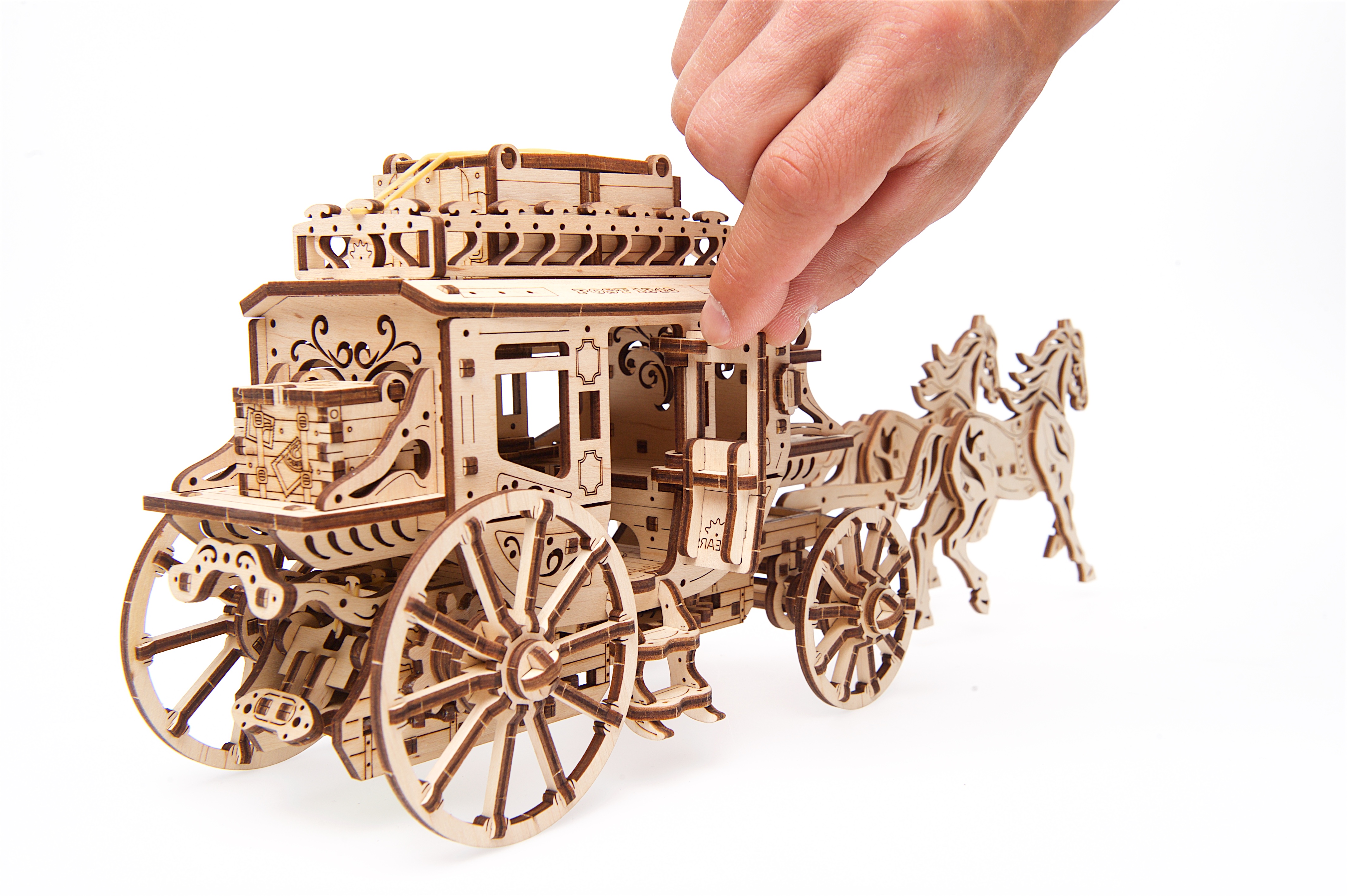 U-Gears Stagecoach / Koets mechanisch houten bouwpakket