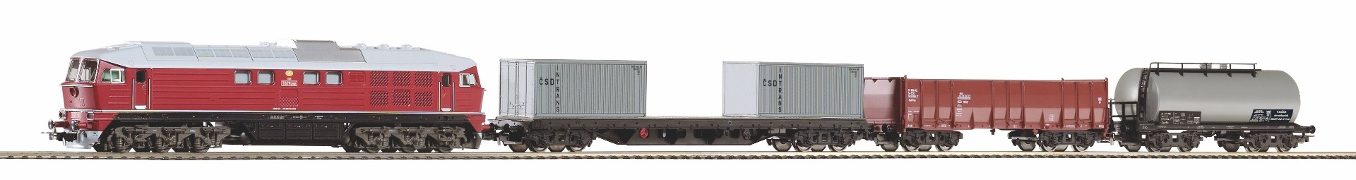 Piko Startset BR 130 ČSD en 3 Goederenwagons H0