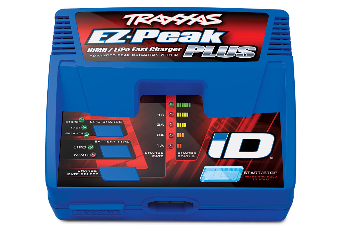 Traxxas Charger EZ-Peak Plus 4 amp LiPo/NiMH with iD Auto Bat EU