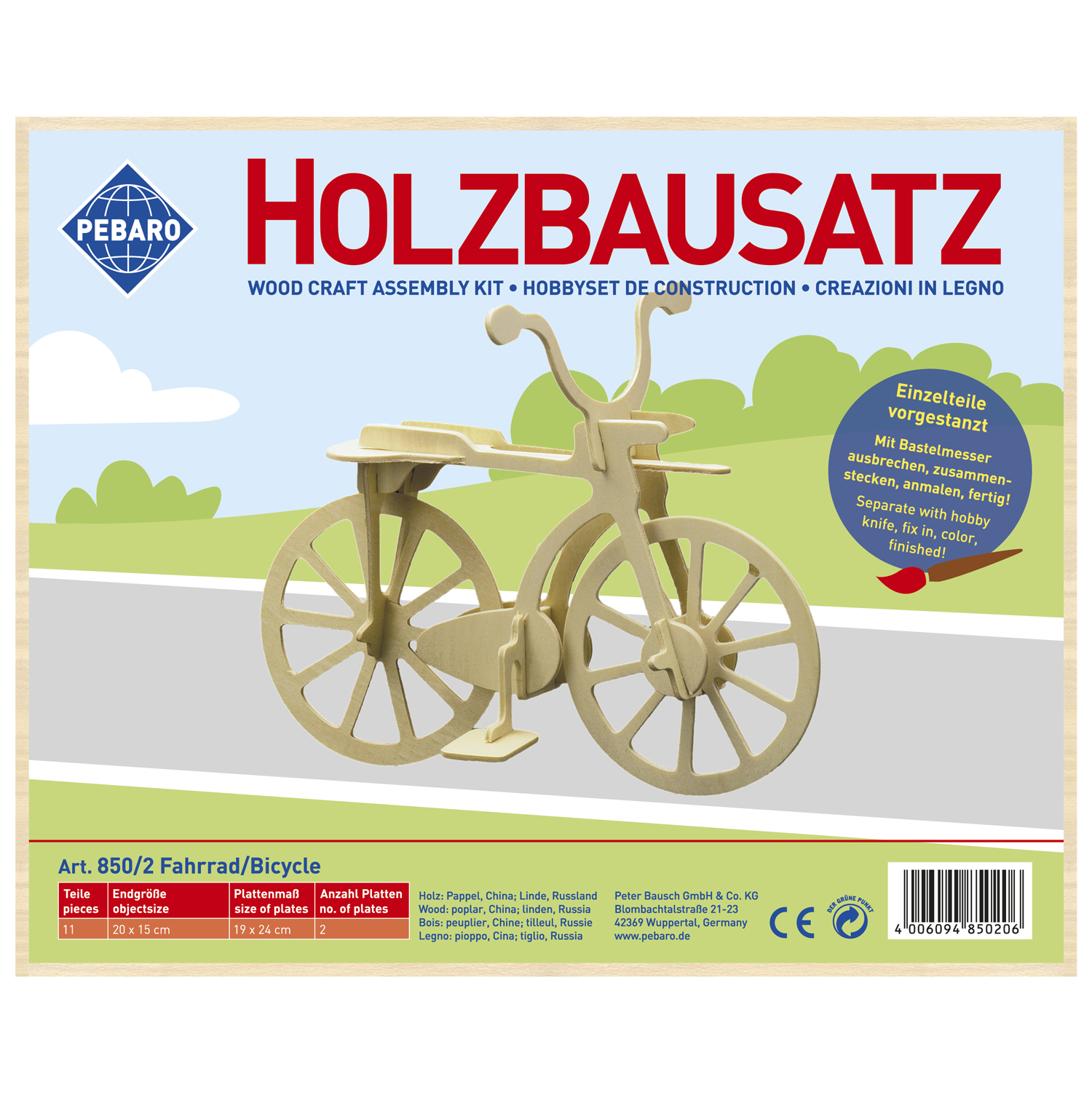 Pebaro Houten Bouwset Fiets