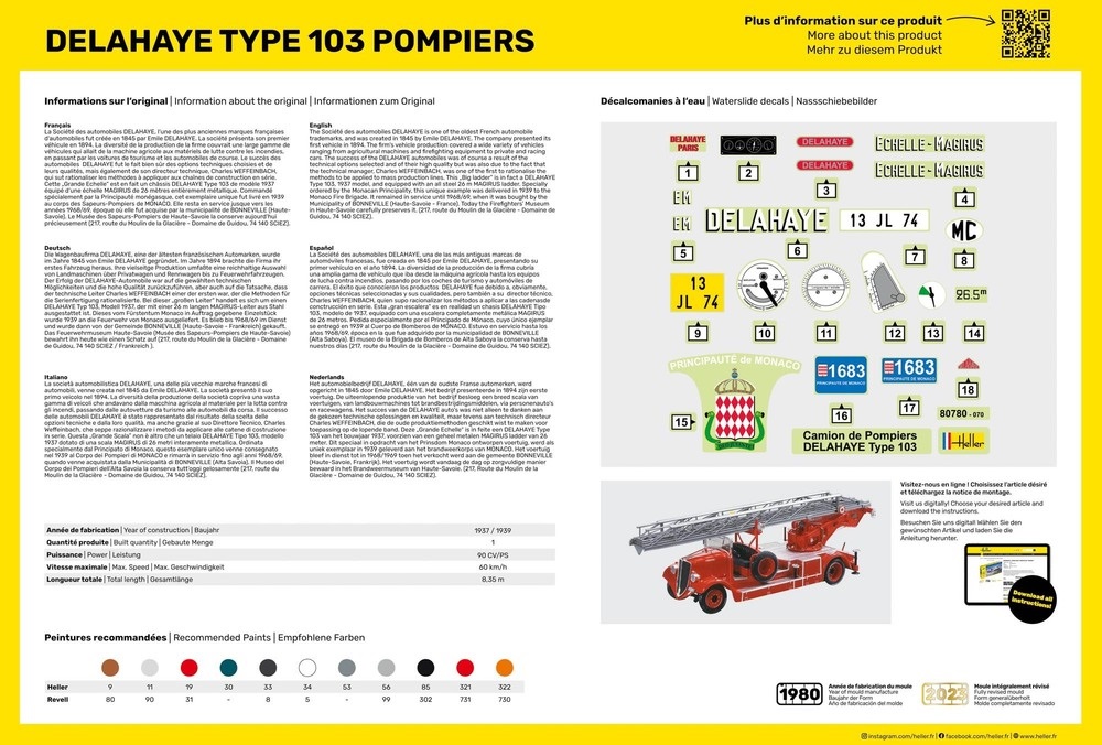 Heller Delahaye Type 103 Pompiers 1/24