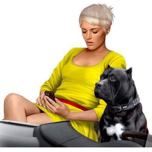 Master Box Joni (lookout) Johnson & Her Dog Maxx 1/24