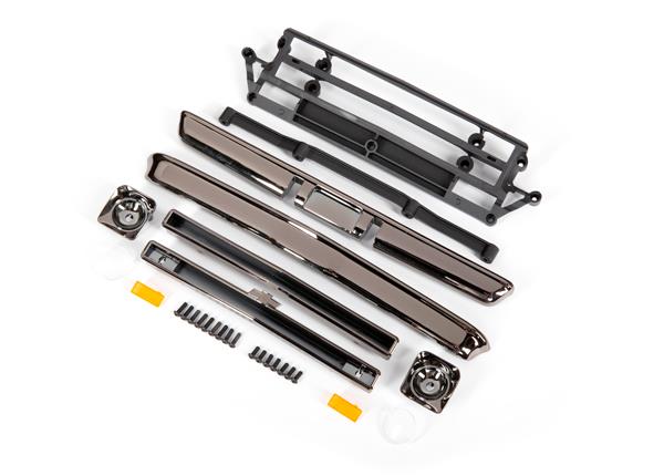Traxxas Body accessories Chevrolet C10 black chrome (includes grille (upper & lower) headlight housings (left & right) bumpers (front & rear) mounting retainers and hardware)