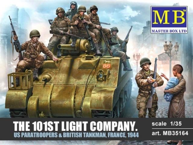 Master Box The 101st Light Company US Paratroopers & British Tankman, France, 1944 1/35