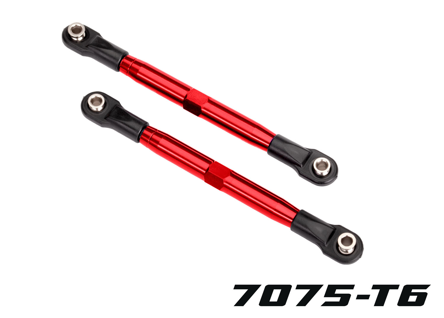 Traxxas Toe links (TUBES red-anodized 7075-T6 aluminum stronger than titanium) (87mm)