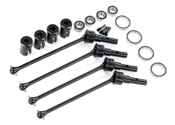 Traxxas Driveshafts, steel constant-velocity (assembled), front or rear (4) (for use with #8995 WideMaxx® suspension kit) (requires #8654 series 17mm splined wheel hubs and #7758 series 17mm nuts for a complete set)