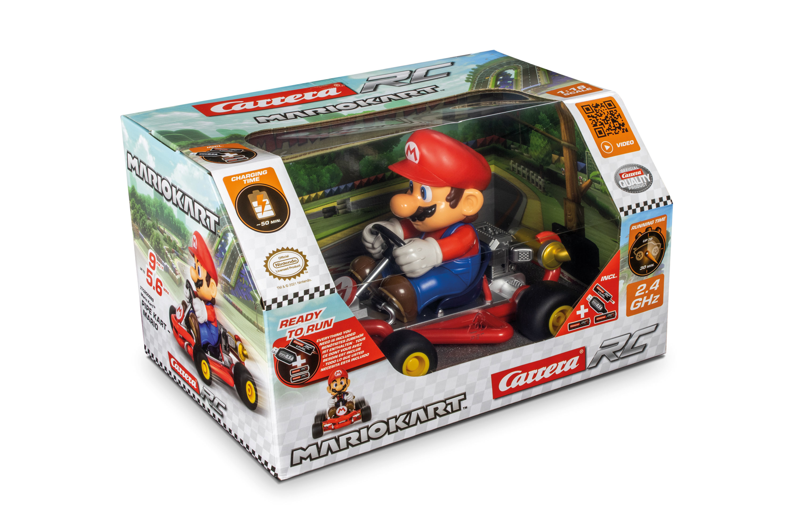 Carrera 2,4GHz Mario Kart™ Pipe Kart, Mario 1/18