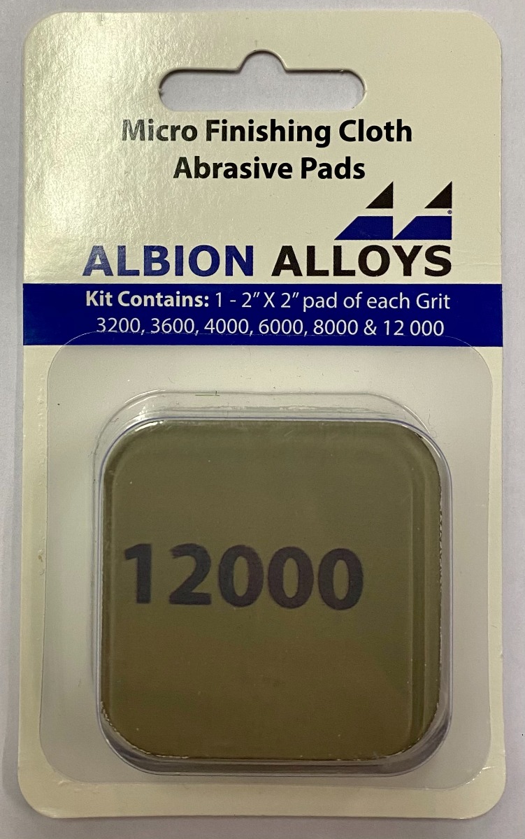 Albion Alloys Micro Finishing Cloth Abrasive Pads Set (6)
