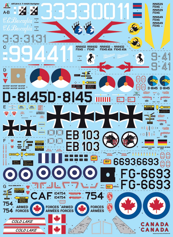 Italeri F-104 STARFIGHTER G/S Upgraded Edition RF version 1/32