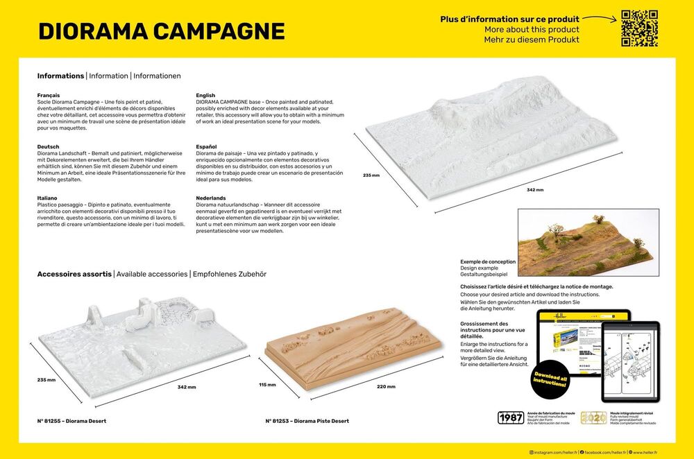 Heller Socle Diorama Campagne 1/35