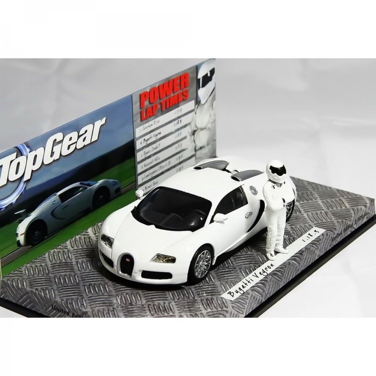 Minichamps Top Gear Bugatti Veyron White with Stig Figure 1/43