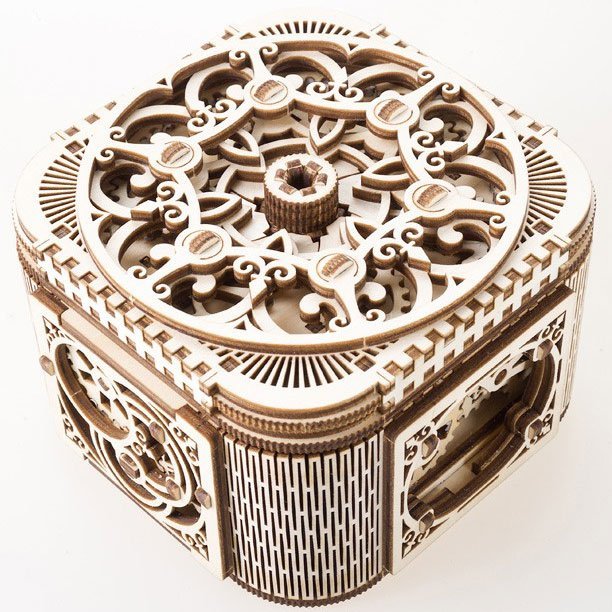 U-Gears Treasure Box / Schatkist mechanisch houten bouwpakket